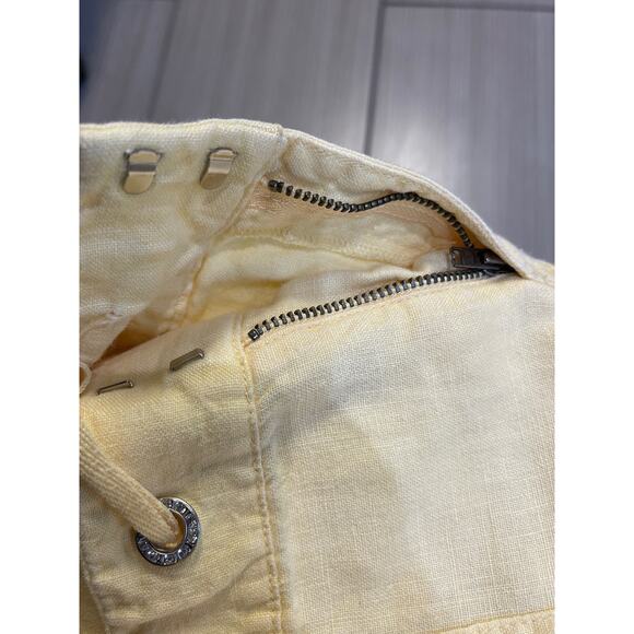 Luxury Linen relaxed breathable butter-yellow coastal breezy wide leg pants sz 8 - Picture 11 of 11